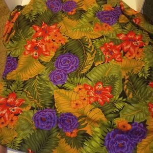 California Costumes Tropical Floral Blouse - Orange, Purple, Green